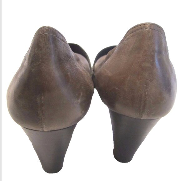 GRAY Austria 5 US7.5 EU 38 PAUL GREEN DAHLIA STACKED HEEL MARY JANE pump +BOX - Picture 5 of 9